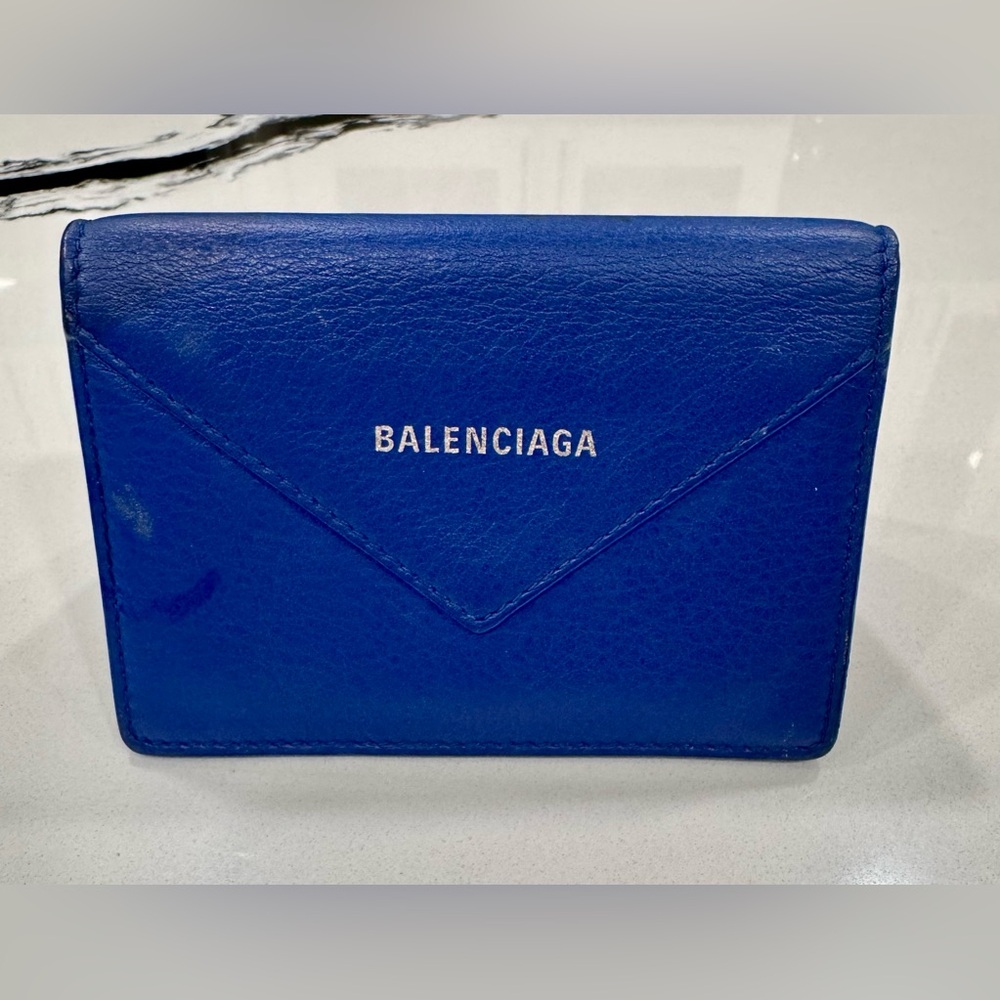 Balenciaga Men’s Blue Credit Card Holder/Wallet Preloved w/COA